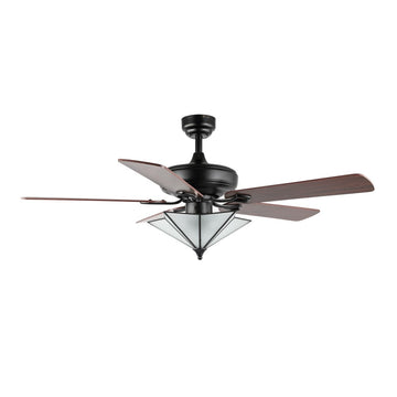 Moravia 52" Farmhouse Rustic Iron Star Shade LED Ceiling Fan With Remote - JONATHAN Y